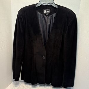 Vintage 80s Comint Suede Leather Jacket Women’s Size 13/14